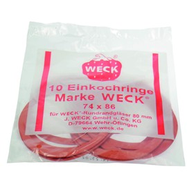 Weck Preserving Rings Made from High-Quality Natural Rubber Suitable for Weck Preserving Jar’s Diameter – Pack of 10
