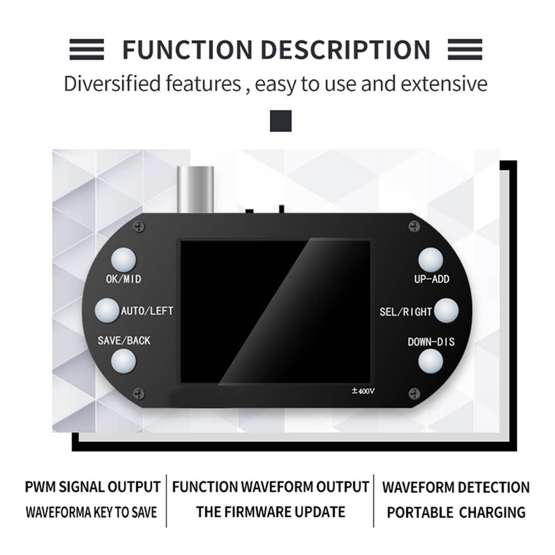 Digital Oscilloscope 2.5MHz Sampling 2.4in TFT Display 320x240 Resolution Signal
