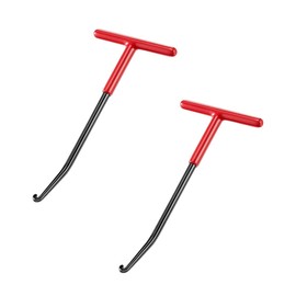 UHANBUT Motorcycle Exhaust Spring Puller Hook, Rubber Coating Vehicle T Shaped Exhaust Pipe Springs Puller, Car Spring Installer Removal Tool for Snowmobile Dirt Bike (2PCS)