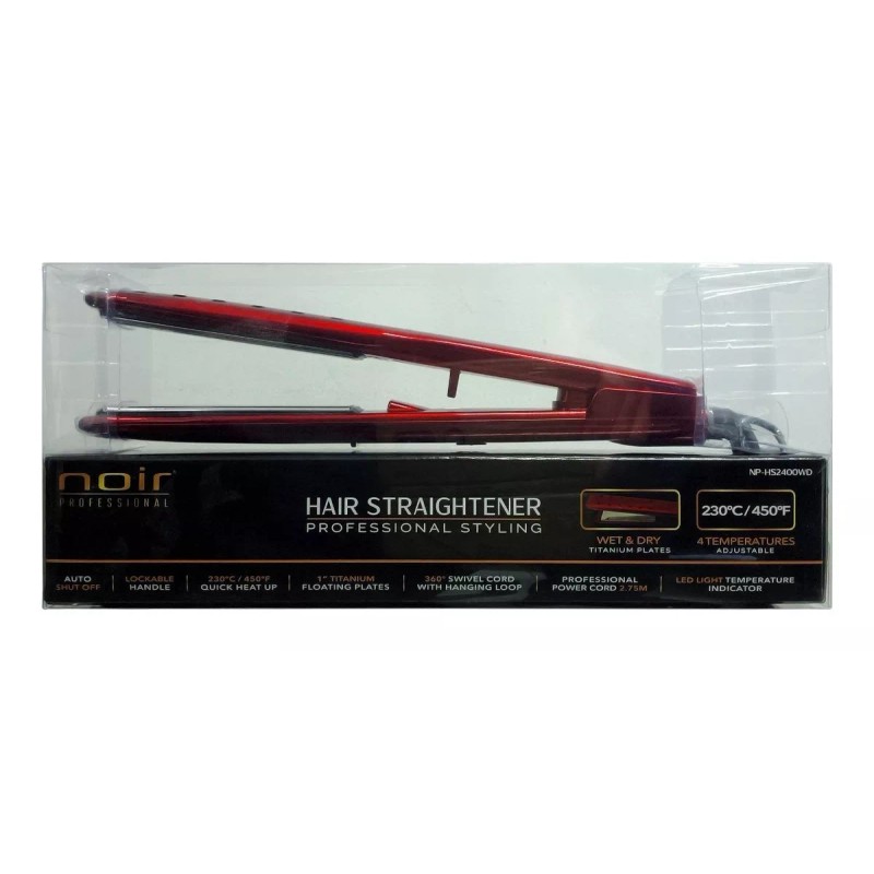 Noir Professional Alaciadora Profesional Humedo-seco Noir Pro Np-hs2400wd Color Rojo