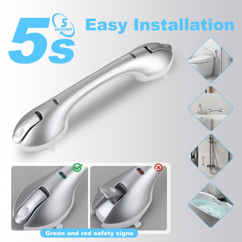 Daren Medical Suction Grab Bars for Bathtubs and Showers, Heavy