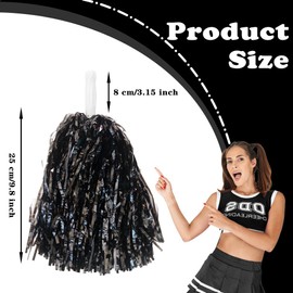 Lovecheer 24PCS Cheerleading Pom Poms Plastic Cheerleader Pink Pom Poms with Handle Cheering for Sports Spirited Dance Party Performance