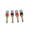 4 Pcs Banana Plug Connector Pure Copper 4mm Rhodium Plating