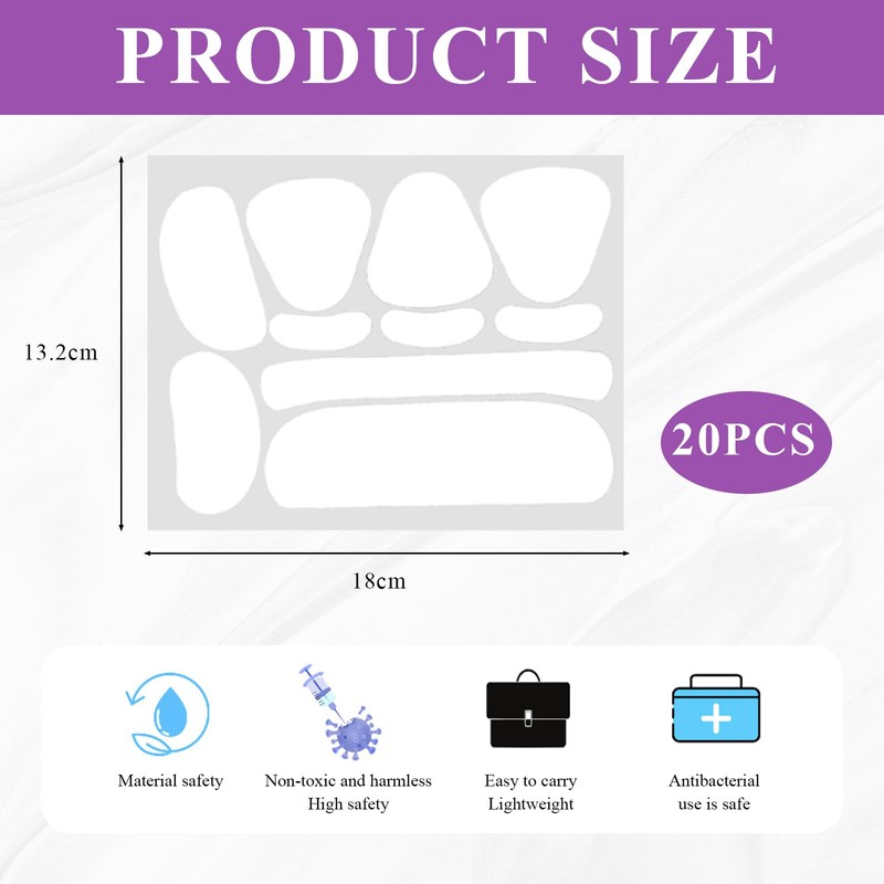 Pack of 200 Face Wrinkle Remover Strips, Anti Wrinkle Plasters,