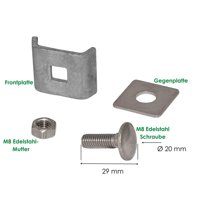 Pack of 10 Corner Connectors in Galvanised I Grid Mat