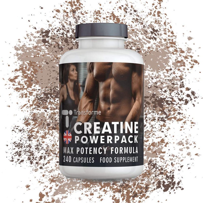 Creatine Monohydrate Capsules High Strength, 4200mg, ALA, Vitamin D B12,