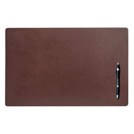 DACASSO Leather Conference Table Pad - Luxury Leather Desk Blotter for Writing - Executive Desk Surface Protector - (Chocolate Brown, 22" x 14")