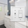 AMERELLE Elly 2 Gang 1-Toggle and 1-Rocker Composite Wall Plate,