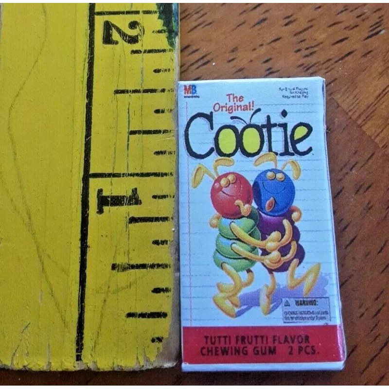 Hasbro 1996 Milton Bradley/Hasbro Game Board Chews~ Cootie ~ 1:12