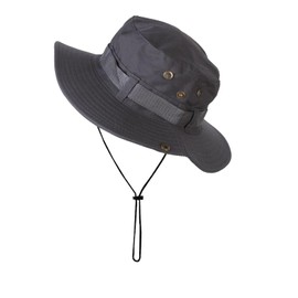 Sun Hats with Wide Brim Adjustable Safari Hat Unisex Foldable Bucket Hats Summer UV Protection for Outdoor Hiking Fishing Beach (UK, Alpha, M, L, Grey)