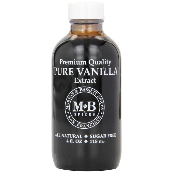 Morton & Bassett, Pure Vanilla Extract, Sugar Free, 4 Oz