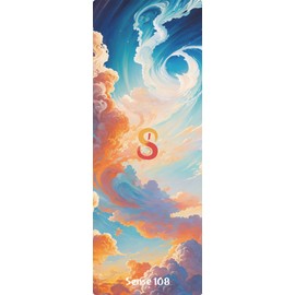 Sense108 | Eco PU Yoga Mat – 5mm Thick Cushion, Extra Wide 72"x26.8" Anti-Slip & Sweat-Wicking for Bikram, Pilates & Hot Yoga (Tropical Storm)