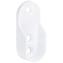 AIWA METAL U Bracket for Aluminum Hanger Pipe, Screw Stop, White