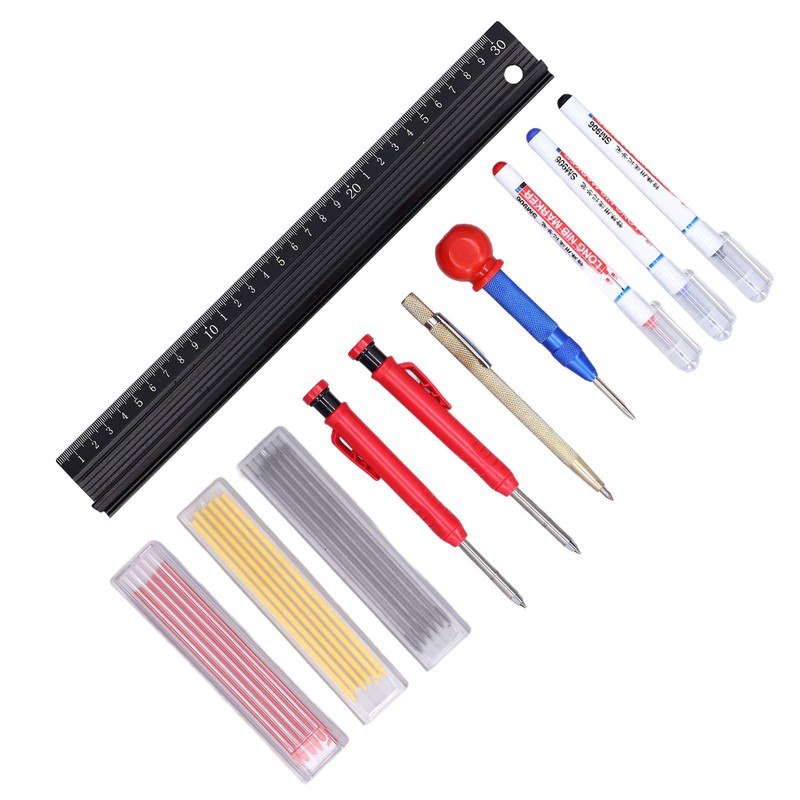 Center Punch Marking Scribing Pen Refill Hole Positioning Tool Set