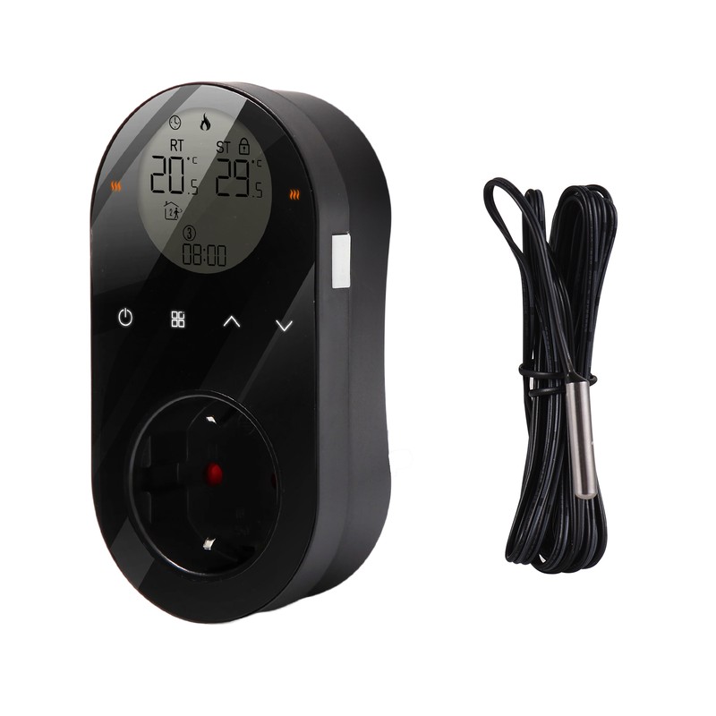 WiFi Digital Thermostat Outlet Plug 16A Outlet Tuya App Voice