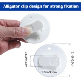 AxiyanX Shower Splash Guard Clip,4Pcs Self Adhesive Shower Curtain Clips,Shower Curtain Clips for Inside Shower,Shower Curtain Holder for The Wall Weight Clip(White) (A-White)