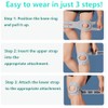 Knee Support Strap, Adjustable Patella Band, Grey, 2 Pack
