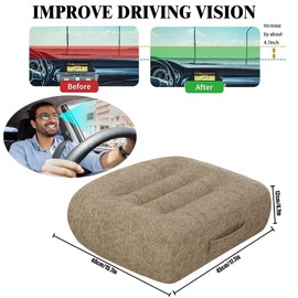 DZYKXKL Super Thicken Car Seat Cushion for Adults/Office Chair Cushions/Butt Pillow for Car Long Sitting,Portable Car Seat Pad Fatigue Relief Suitable for Trucks,Cars,Office Chairs,Wheelchairs（Brown）