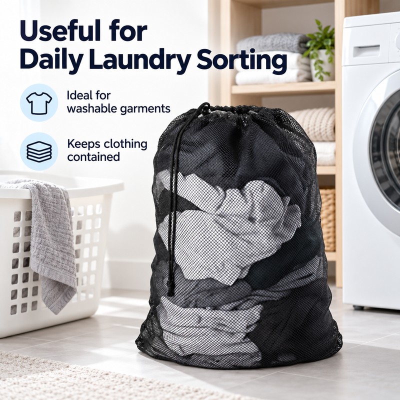 2 Pack Large Mesh Laundry Bags – 23.62 × 35.43
