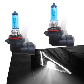 Slykew 2 PCS Car Halogen Light Bulb, 12V 55W Super Bright Waterproof Vehicle Xenon Light Accessories, Universal Automotive Fog Light Bulb Accessories for Truck SUV Car (White Light #HB4 9006)