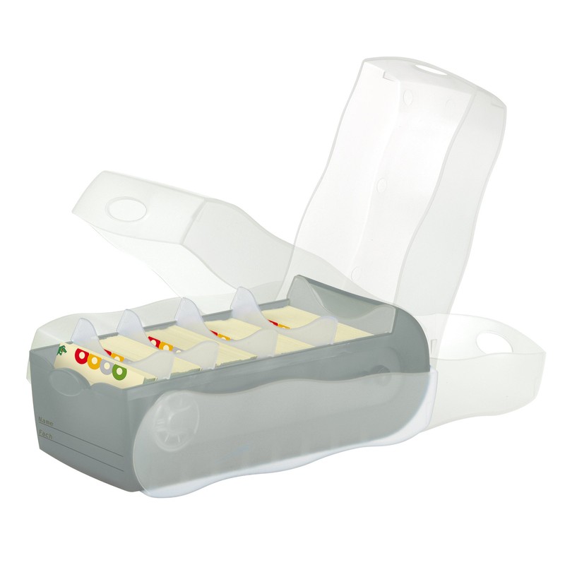Han Croco Flashcard Box to Learn Vocabulary Easily, 5-Compartment Learning