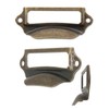 Fuxxer® 10 x Label Window Metal Handles in Antique Brass