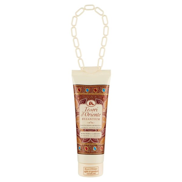 Tesori d'Oriente: "Byzantium" Aromatic Shower Cream, with Black Rose and Labdanum 8.45 Fluid Ounce (250ml) Tube [ Italian Import ]