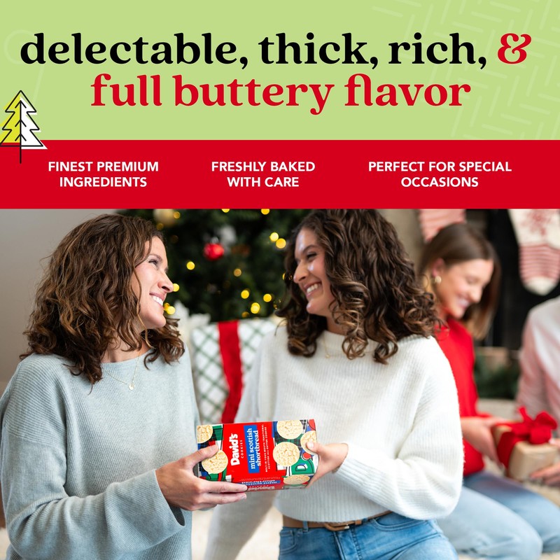 David's Cookies Mini Shortbread Pure Butter Cookies 1 Pack -