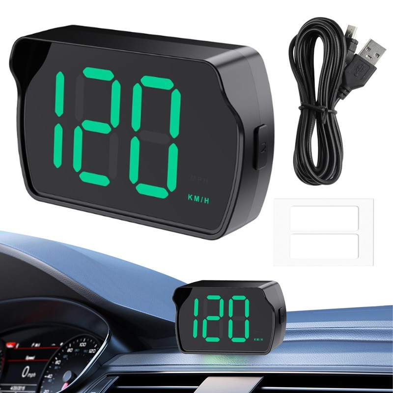 GPS Digital Speedometer, HUD GPS Digital Speed Meter, MPH Speedo,