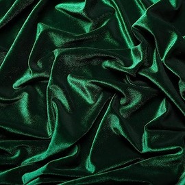 Ice Fabrics Stretch Velvet Fabric by The Yard - 60" Wide Soft Stretchy Fabric for Sewing Clothes, Apparel, Costume, Crafts - 90% Polyester 10% Spandex - Hunter Green - 4 Yards