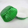 Green Foil Metallic Paper Muffin Cupcake Liners case Baking Cups