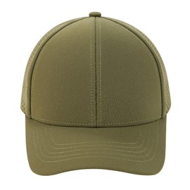 BOTVELA Men Baseball Cap Laser Cut Mesh Snapback Hat (Army Green)