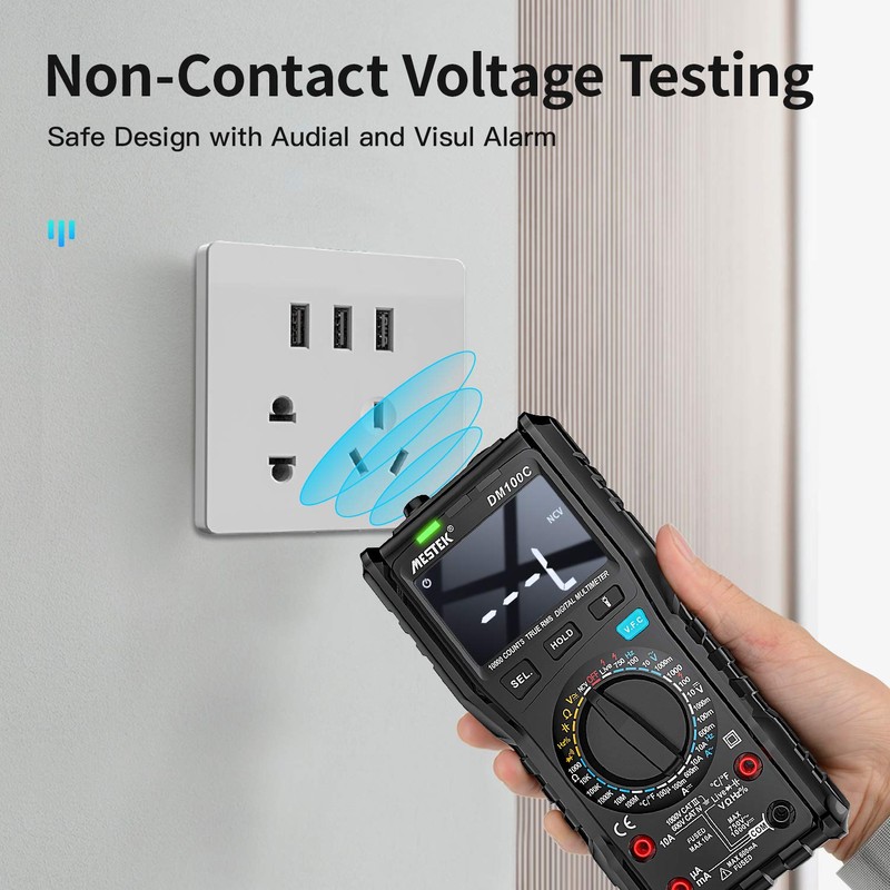 Digital Multimeter Voltage Tester AC DC Current Electric Meter MESTEK