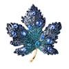 Rhinestone Maple Leaf Brooch Tree Lapel Pin Bling Crystal Pin