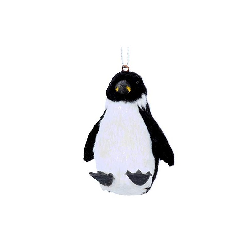 Gisela Graham Faux Fur Penguin Hanging Decoration