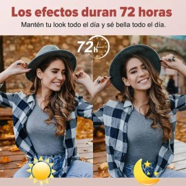 Ferros Rizadora Para Cabello Profesional De Cerámica 19-25mm 4 En 1 Con Guante Ceramicas Calentamiento Rapido 30S Temperatura Ajustable 150-210       