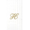 Boston International IHR 3-Ply Paper Napkins, 16-Count Guest Size, Monogram