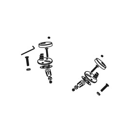 KOHLER 1113826-CP Part Hinge Assembly, Polished Chrome