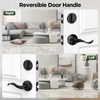 MAXECURITY Black Front Door Handle and Deadbolt Set, Classic Lock