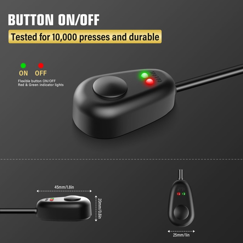 RIGIDON Wiring Harness Additional Headlight Cable Set Relay Adapter for