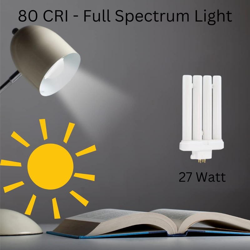 27W Daylight FML Light Bulb | 4-Pin Quad Base |