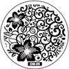 Om Art Stamping Plate – 09 Lily Vine Curlicue