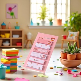 120Pcs Pink Cute Sticky Note,Girl Animal Pattern Sticky Note Cartoon Writing Paper Notepad Paper for School Supplies, Notebooks and Writing Pads Supplies Notebooks