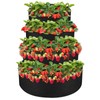 BOUTICOL 4 Tiered Fabric Strawberry Planter Strawberry Tower Planter Stackable