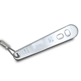 Dixie EMS 5080 Heavy Duty Metal Oxygen Cylinder Wrench/Key with Chain