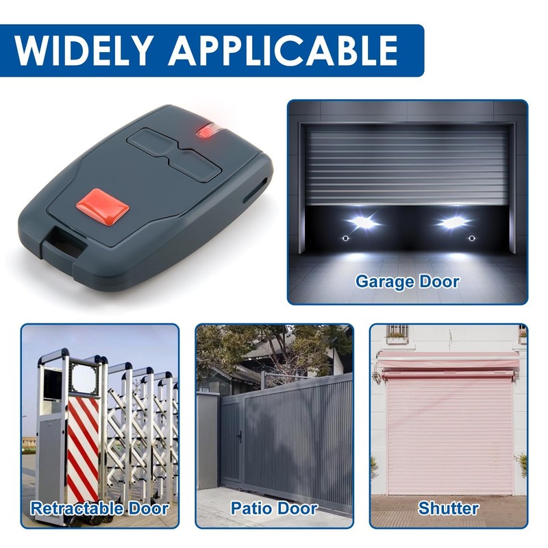 Garage Door Remote Control BFT 433.92 MHz, 2 Channels for