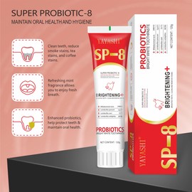 SP-8 Ultra Whitening Toothpaste, Deep Cleaning Care Fresh Breath Super Probiotic Toothpaste with Probiotic Oalance Oral Microbiot,120g/4.23Oz (2)