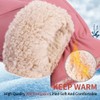 Womens Lambskin Leather Mittens Warm Winter Fleece Lined by MGGMOKAY,Pink,XXL