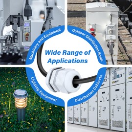 Leyrens 20 Piece Cable Gland Set, IP68 Cable Grommets Waterproof, M20 Cable Entry Adjustable Cable Glands for Junction Box, Distribution Box, Surface-Mounted Fuse Box