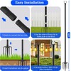 SINLEY 4 Pack String Light Poles,10 Ft Metal Poles with